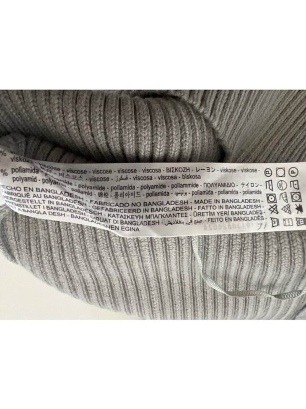 Zara Gray Ribbed Knit Crop Top - Picture 8 of 8
